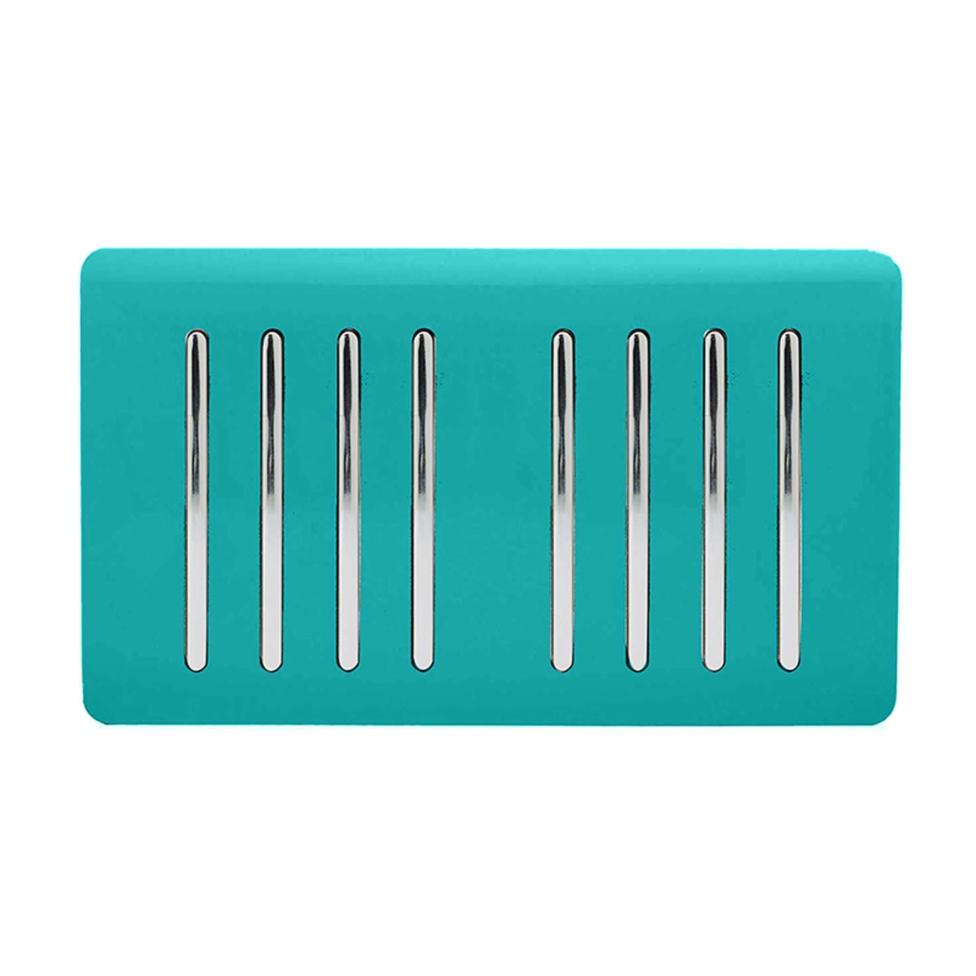 ART-SS88BT  8 Gang 2 Way 10 Amp Rocker Twin Plate Bright Teal